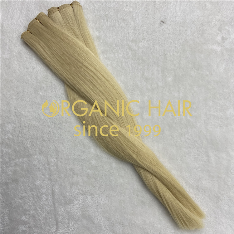  High quality Hand tied weft extensions -M1